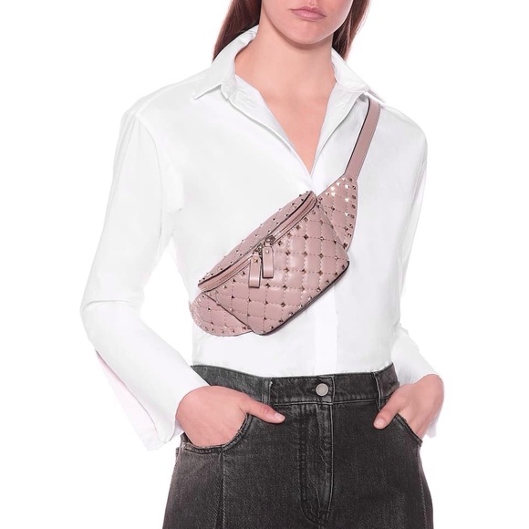 Valentino Rockstud Spike Quilted Leather Beltbag - Picture 2 of 16